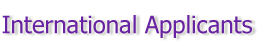 International Applicants