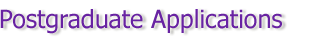 Postgraduate Coursework Applications