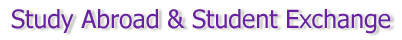 Study Abroad & Student Exchange